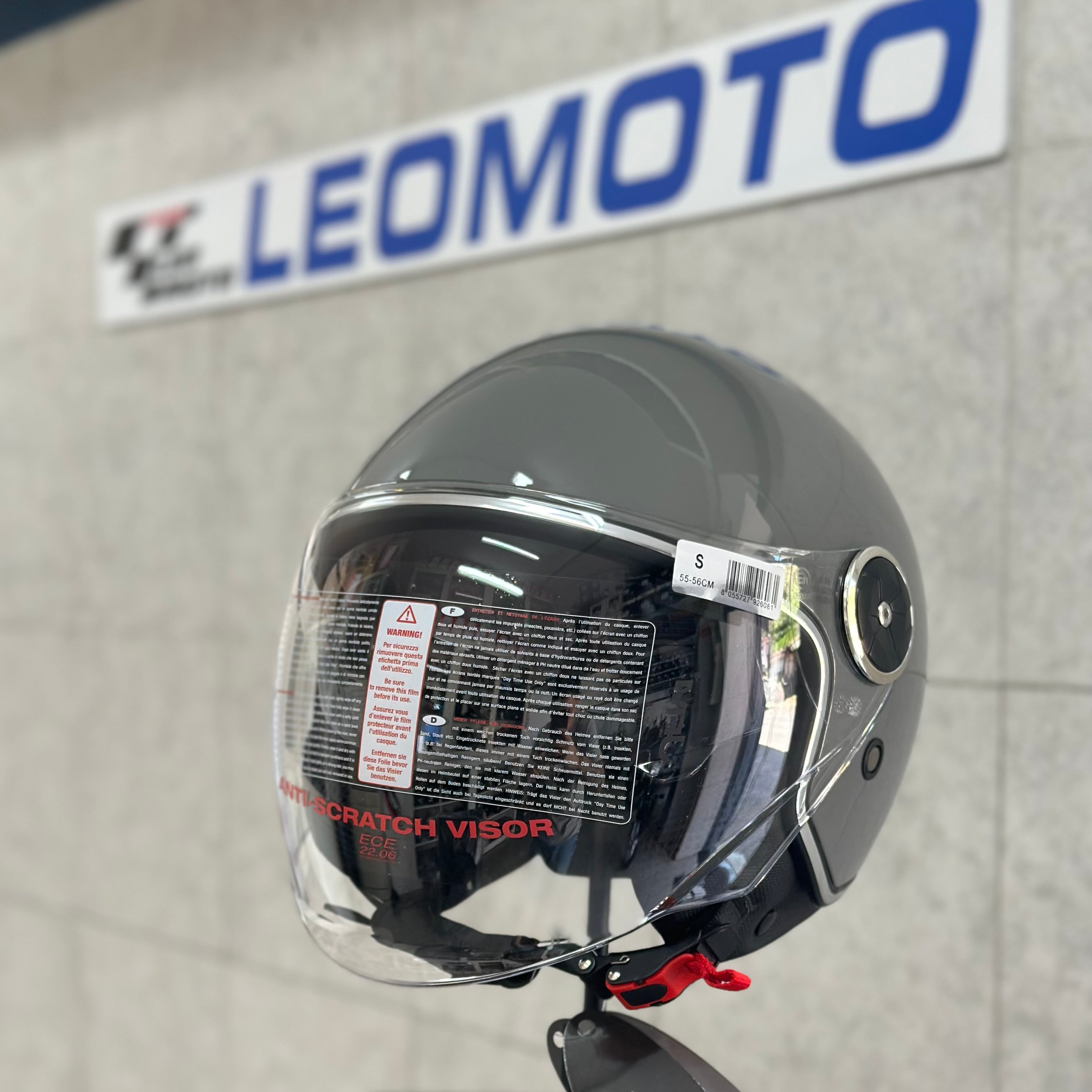JFM 550 - GRIGIO LUCIDO DOPPIA VISIERA