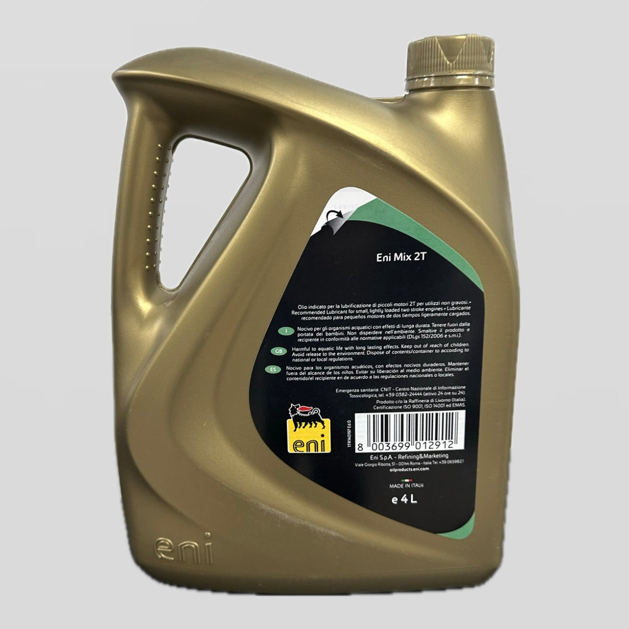 Olio miscela minerale per scooter a basso contenuto di ceneri Eni MIX 2T 4lt