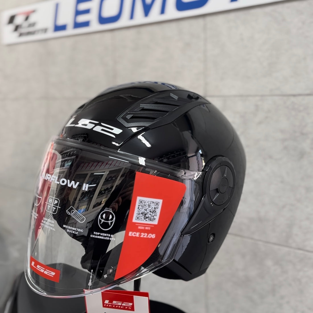 LS2 OF616 AIRFLOW 2 - GLOSS BLACK NERO LUCIDO