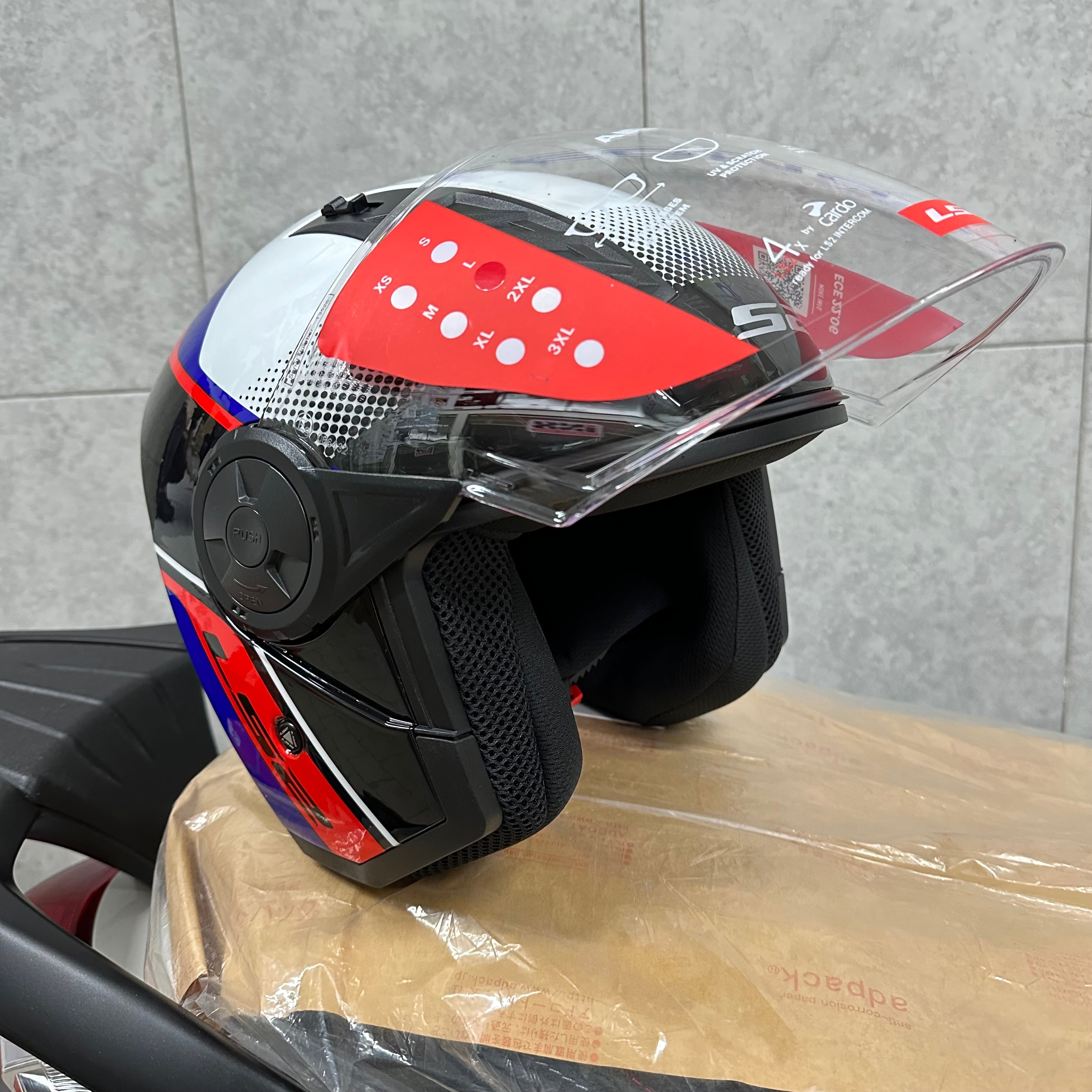 LS2 AIRFLOW 2 OF616 - RUSH WHITE BLUE RED
