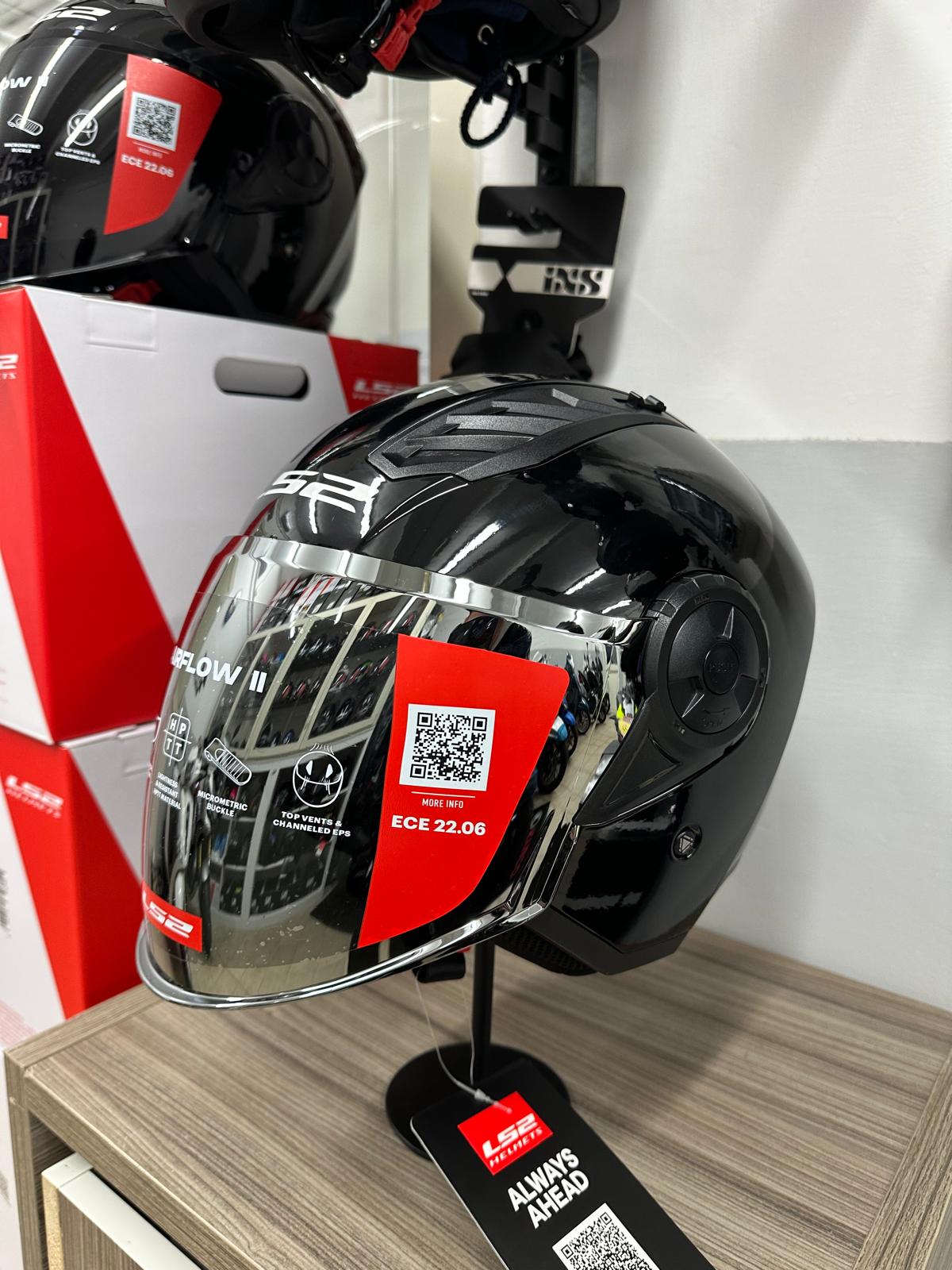 LS2 OF616 AIRFLOW 2 - GLOSS BLACK NERO LUCIDO