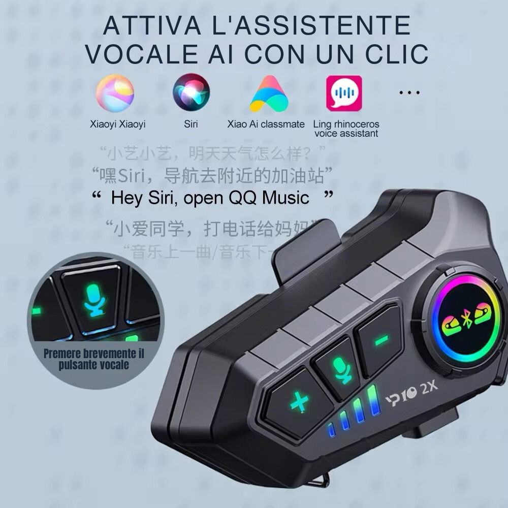 INTERFONO BLUETOOTH 5.3 PER CASCO