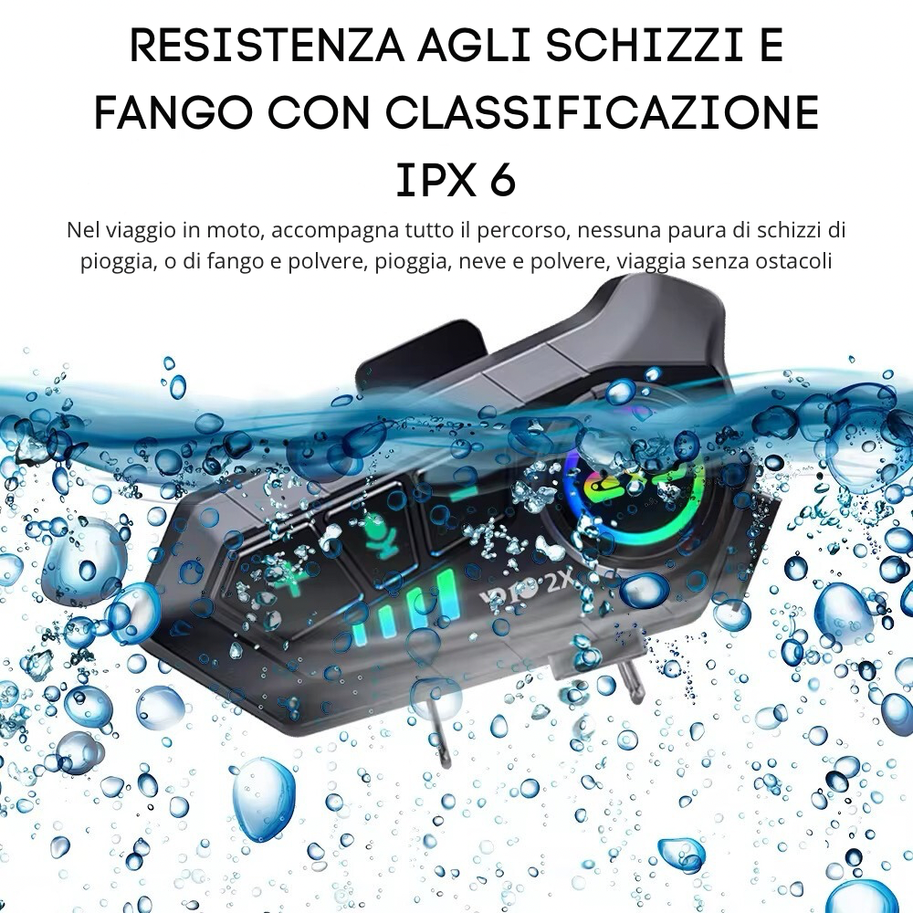 INTERFONO BLUETOOTH 5.3 PER CASCO
