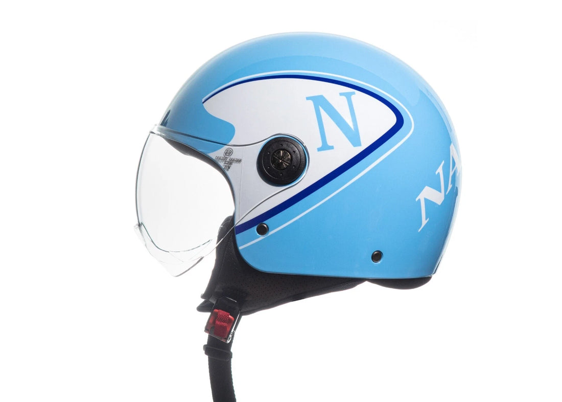 Casco JFM Napoli - Azzurro Visiera Elicottero