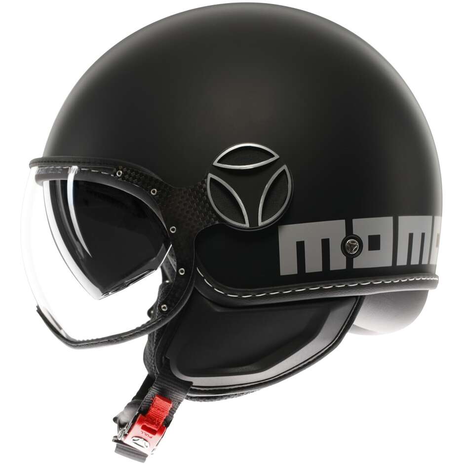 MOMO DESIGN EVO DOPPIA VISIERA - Nero opaco / silver